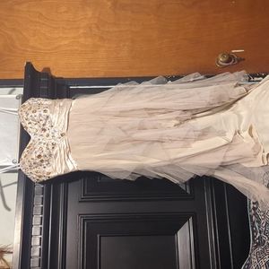 Strapless Jeweled Dress